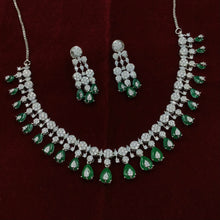 Round Neck Zircon/AD Necklace Set 8576-08 - Dazzles Jewellery