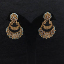 Gold Plated Chandbali Earring 10073-5366 - Dazzles Jewellery