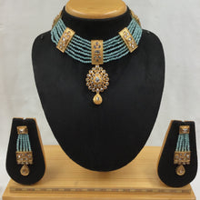 Gold Plated Stone Necklace Set 10045-5311