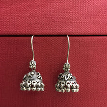 Black Silver Jhumki - Dazzles Jewellery