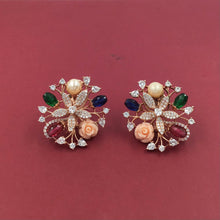 Multi Zircon/AD Earring 17756 - Dazzles Jewellery