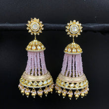 Mint Green  Golor Long Kundan Jhumki 10137-58 - Dazzles Jewellery