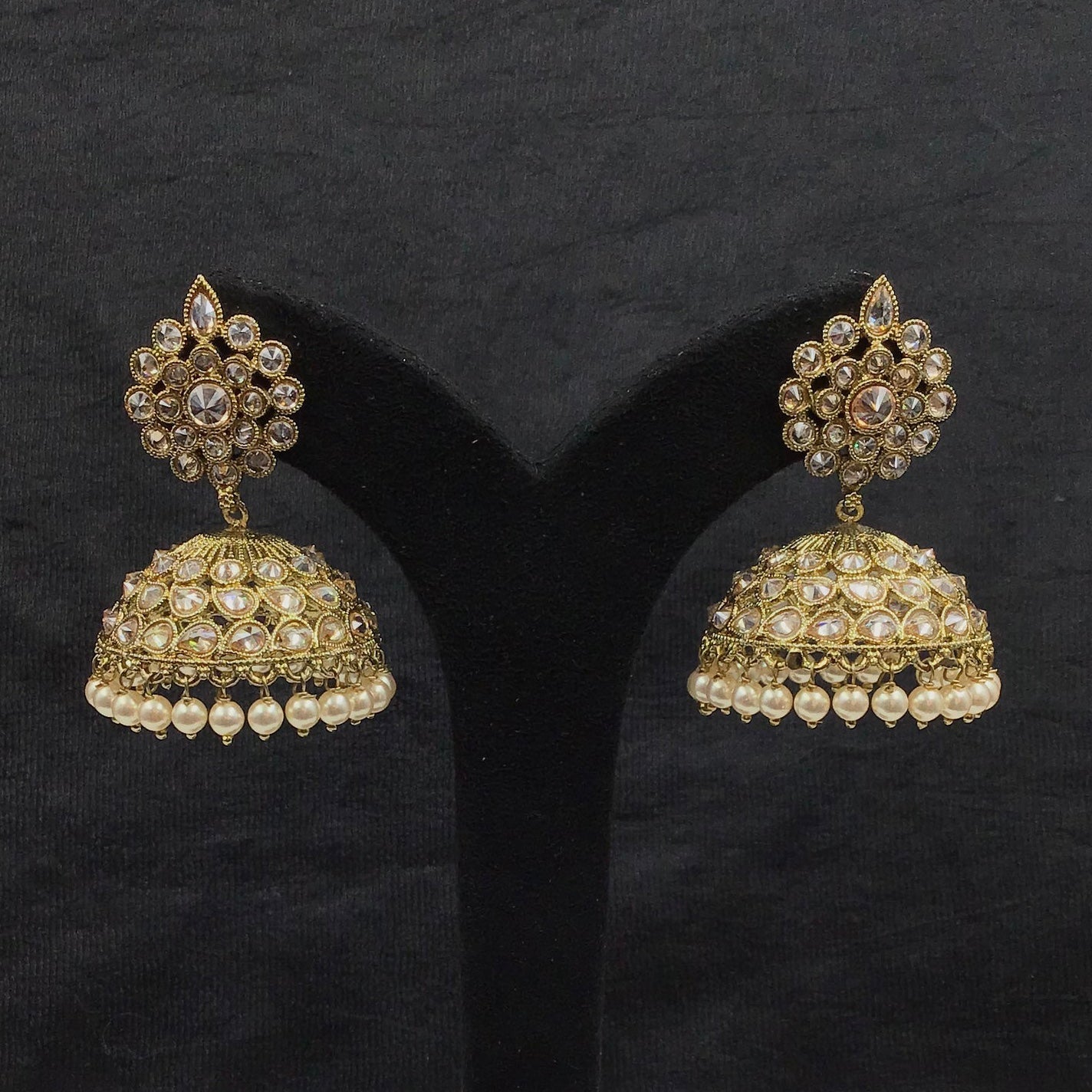 Jhumki Antique Earring 9226-100 - Dazzles Jewellery