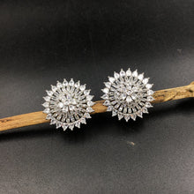 Silver Polish Zircon/AD Tops Studs 6707-69 - Dazzles Jewellery