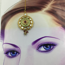 Mint Green Maang Tikka - Dazzles Jewellery