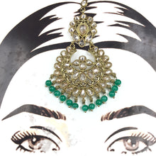 Green Maang Tikka 12224-8566 - Dazzles Jewellery