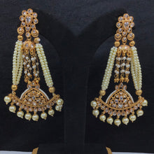 Gold Plated Stone Long Earring 8645-2648 - Dazzles Jewellery