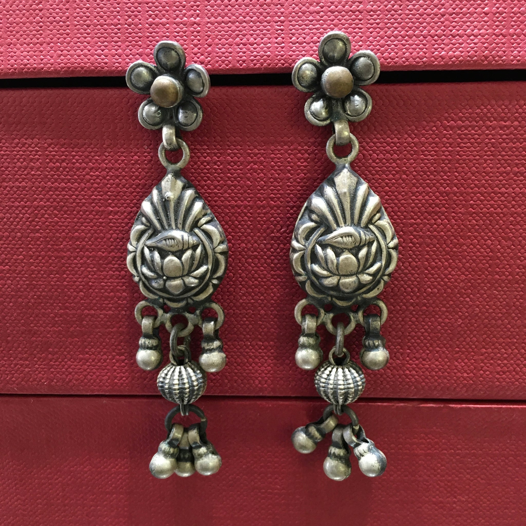 Black Silver Earring - Dazzles Jewellery