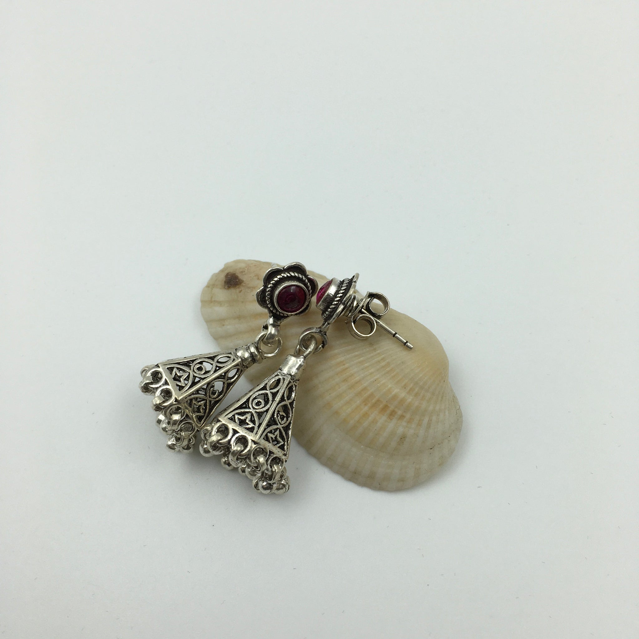 Jhumki Silver Earring 7853-20 - Dazzles Jewellery