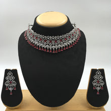 Choker Zircon/AD Necklace Set 4157-69 - Dazzles Jewellery