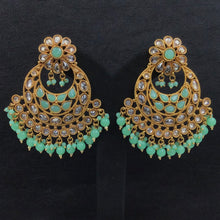 Gold Plated Chandbali Stone Earring 12909-9525 - Dazzles Jewellery