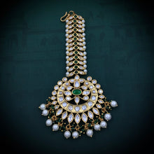 Bridal Green Kundan Maang Tikka 16301-3448 - Dazzles Jewellery