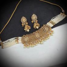 Gold Look Necklace Set 17658-4840 - Dazzles Jewellery