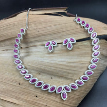 Round Neck Zircon/AD Necklace Set 8583-08 - Dazzles Jewellery