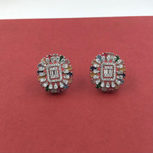 Silver Polish Zircon/AD Earring 6720-69 - Dazzles Jewellery