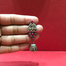 Ruby Silver Earring - Dazzles Jewellery