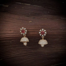 Rose Gold Plated Zircon/AD Light Jhumki 18019-5201 - Dazzles Jewellery