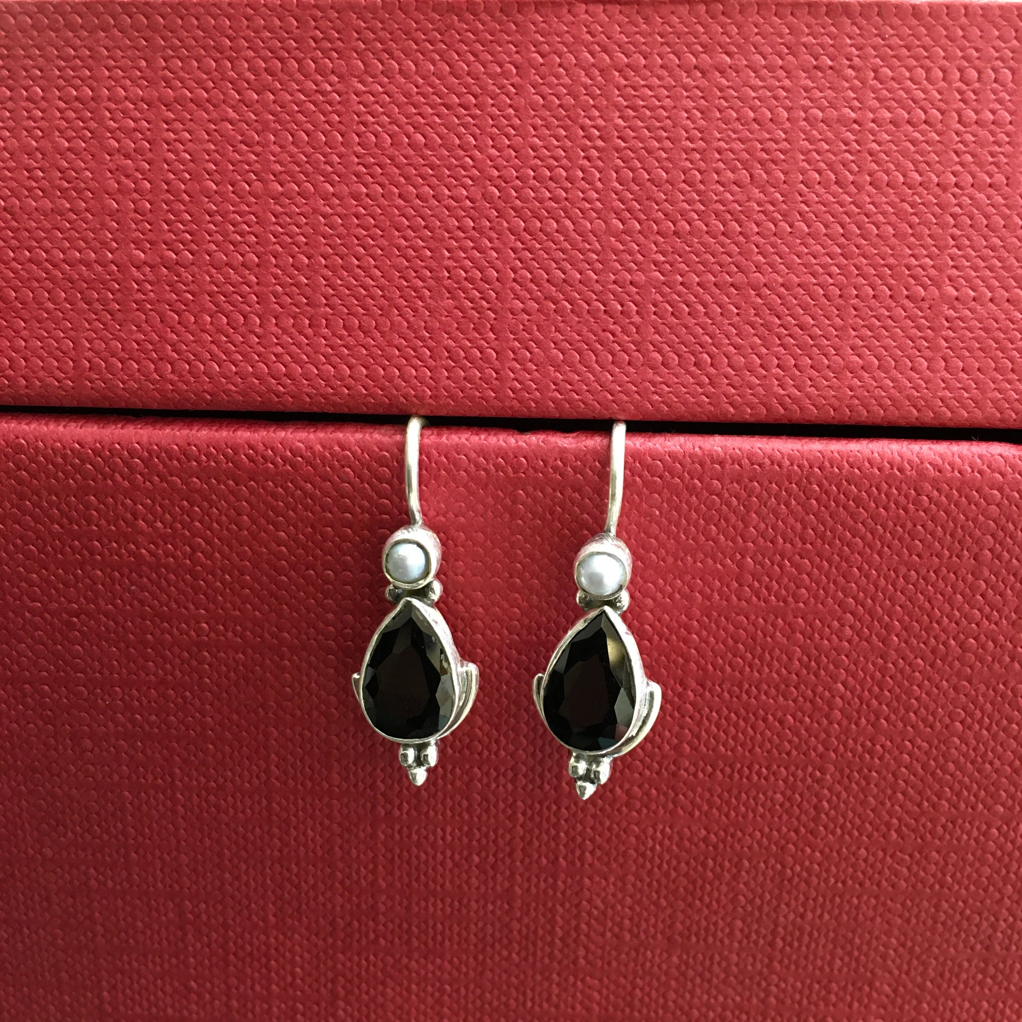 Black Silver Earring - Dazzles Jewellery