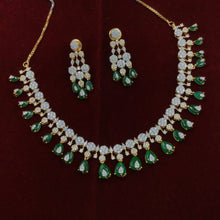 Round Neck Zircon/AD Necklace Set 8576-08 - Dazzles Jewellery