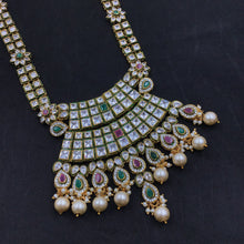 Ruby Green Polki Necklace Set 10367-5937 - Dazzles Jewellery