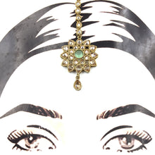 Mehandi Polish Maang Tikka 9136-100 - Dazzles Jewellery