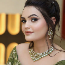 Round Neck Polki Necklace Set 6970-1 - Dazzles Jewellery