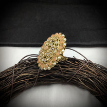 Antique Finish Cocktail Adjustable Peach Ring 15810-2957 - Dazzles Jewellery