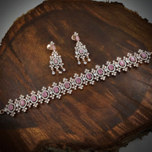 Choker Zircon/AD Necklace Set 4152-69 - Dazzles Jewellery