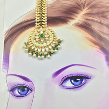 Bridal Green Kundan Maang Tikka 16301-3448 - Dazzles Jewellery