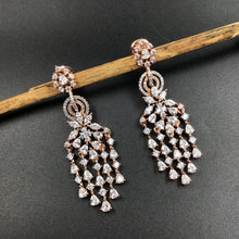 Gold Polish Zircon/AD Earring 6705-69 - Dazzles Jewellery