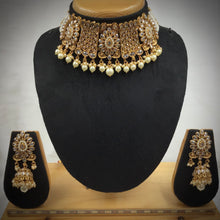 Gold Look Necklace Set 17658-4840 - Dazzles Jewellery