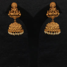 Antique gold look Temple jhumki 9213-100 - Dazzles Jewellery