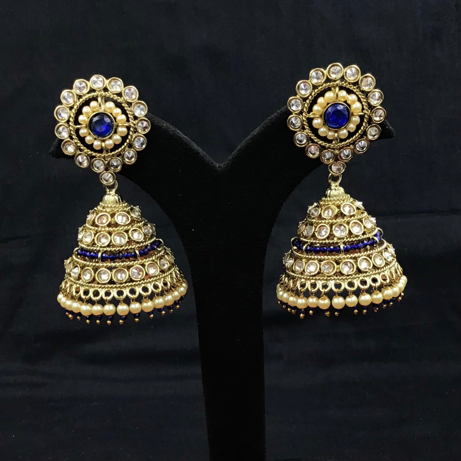Jhumki Antique Earring 9242-100 - Dazzles Jewellery