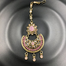 Pink Maang Tikka 17357-4505 - Dazzles Jewellery