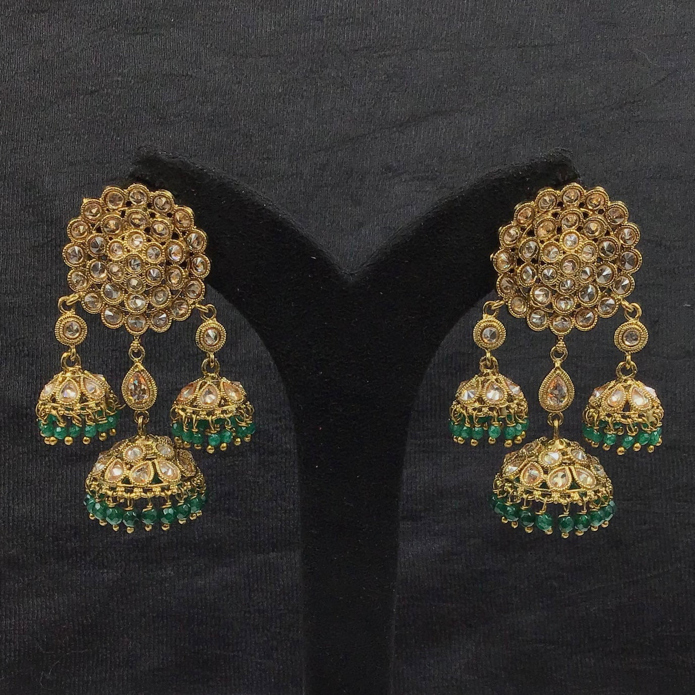 Jhumki Antique Earring 9244-100 - Dazzles Jewellery