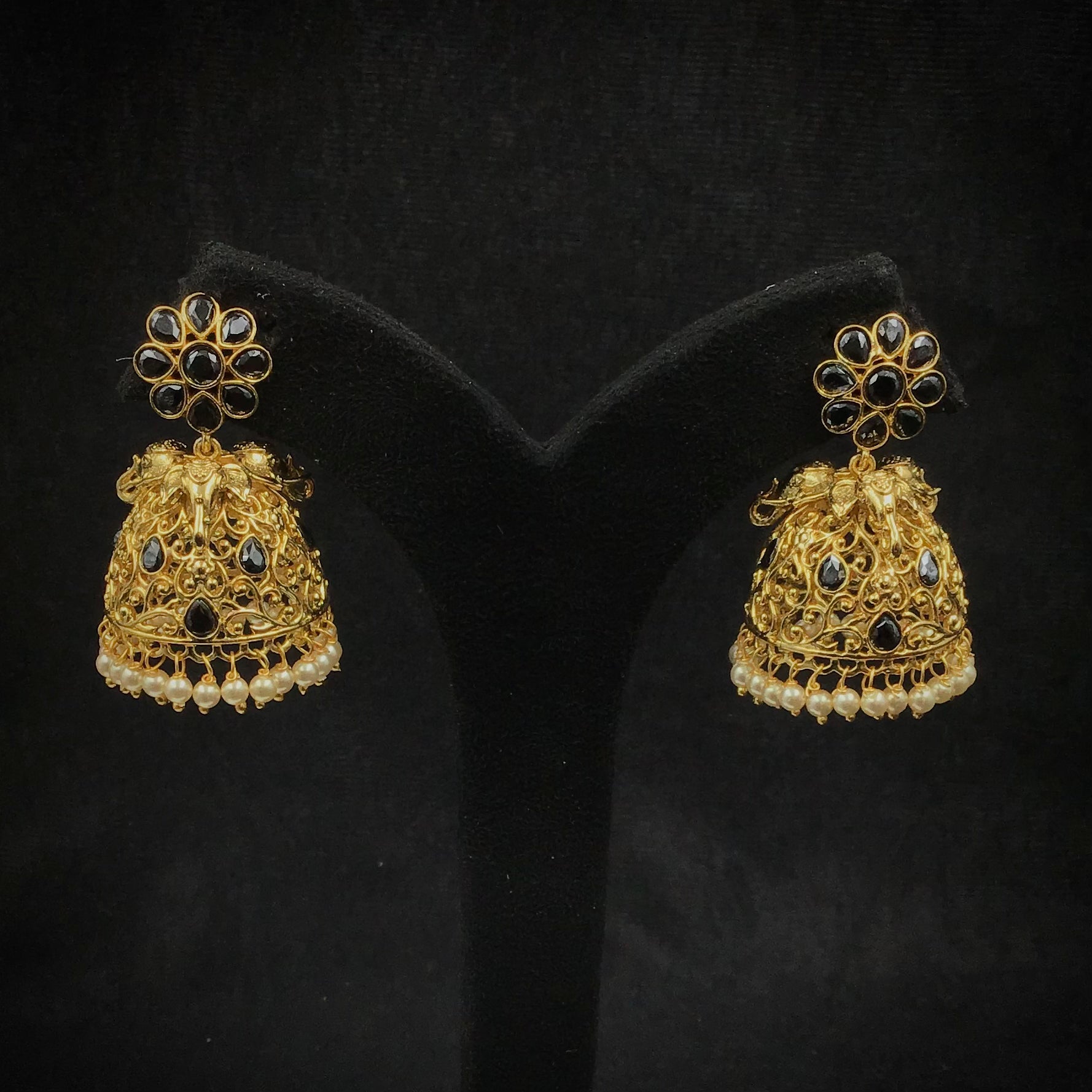 Gold Plated Jhumki Earring 9352-100 - Dazzles Jewellery