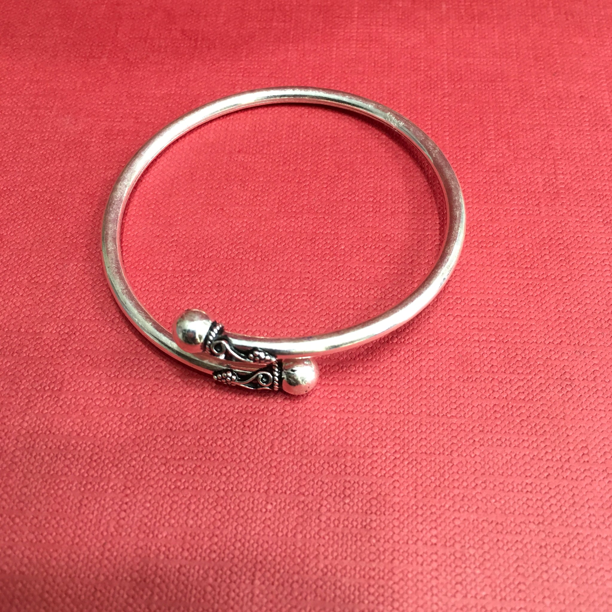 Silver Oxidized Silver Bracelet 7873-20 - Dazzles Jewellery