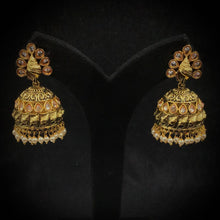 Jhumki Antique Earring 9354-100 - Dazzles Jewellery