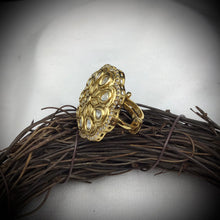 Kundan Cocktail Adjustable Gold Ring 10783-6551 - Dazzles Jewellery
