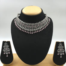 Choker Zircon/AD Necklace Set 4157-69 - Dazzles Jewellery