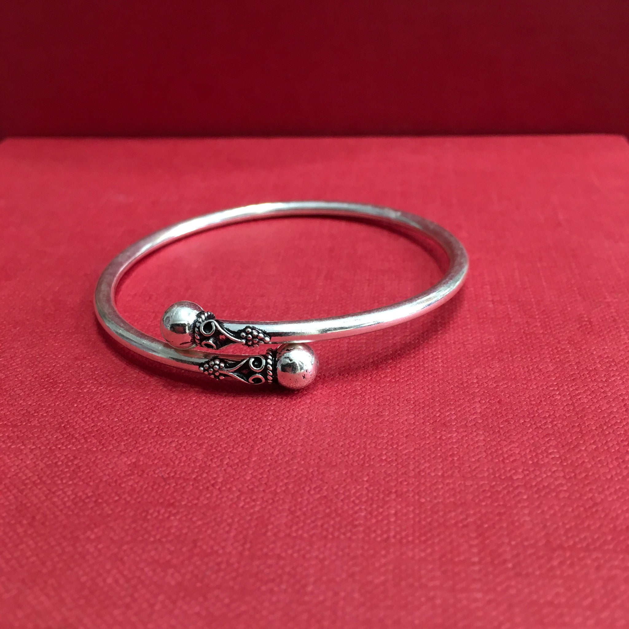 Silver Oxidized Silver Bracelet 7873-20 - Dazzles Jewellery