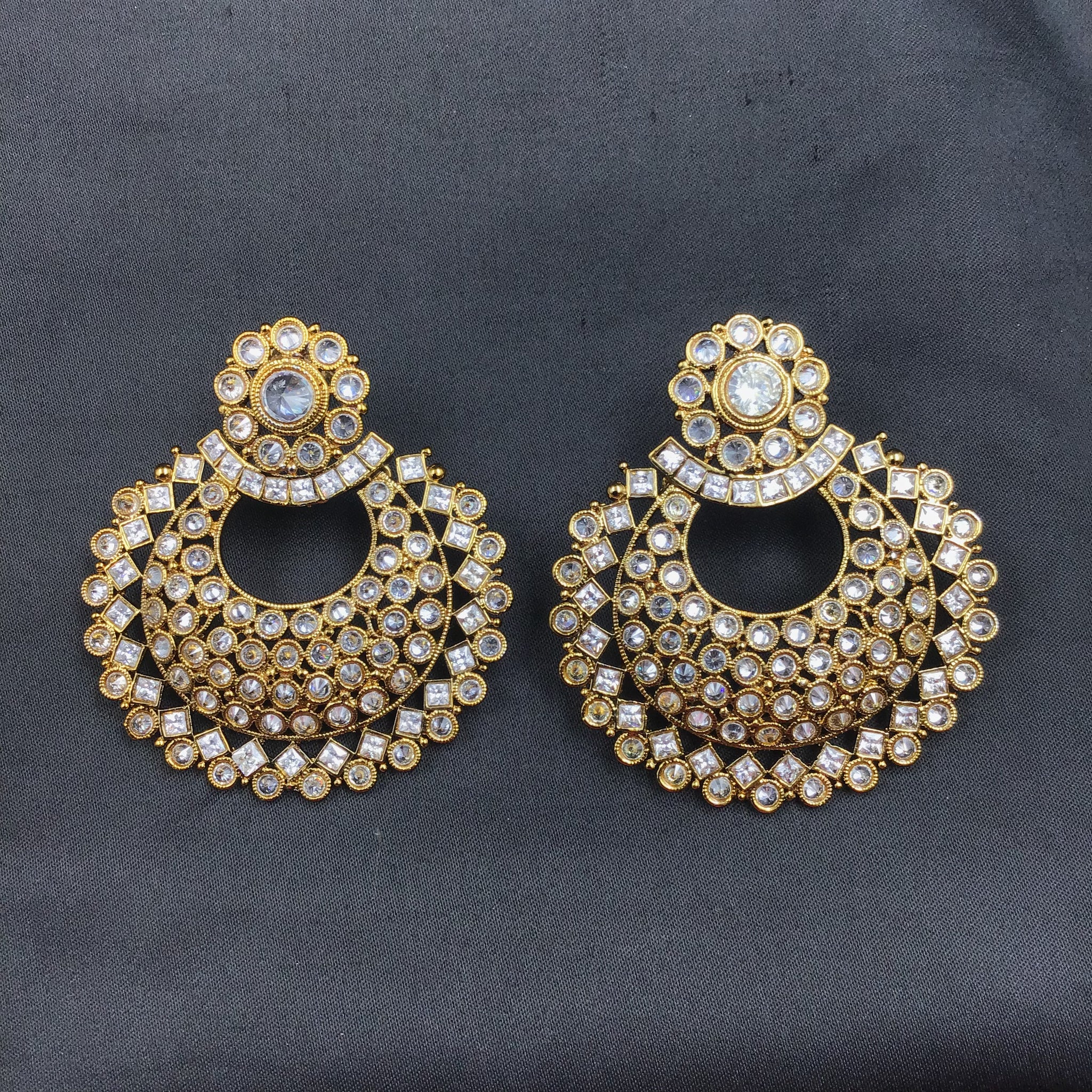Chandbali Antique Earring 9249-100 - Dazzles Jewellery