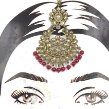 Ruby Maang Tikka 12224-8565 - Dazzles Jewellery