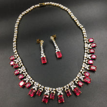 Big Stone Zircon/AD Round Necklace Set 14426-1516