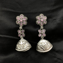 Jhumki Oxidized Earring 6947-28 - Dazzles Jewellery