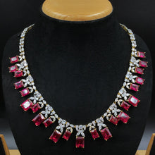 Big Stone Zircon/AD Round Necklace Set 14426-1516