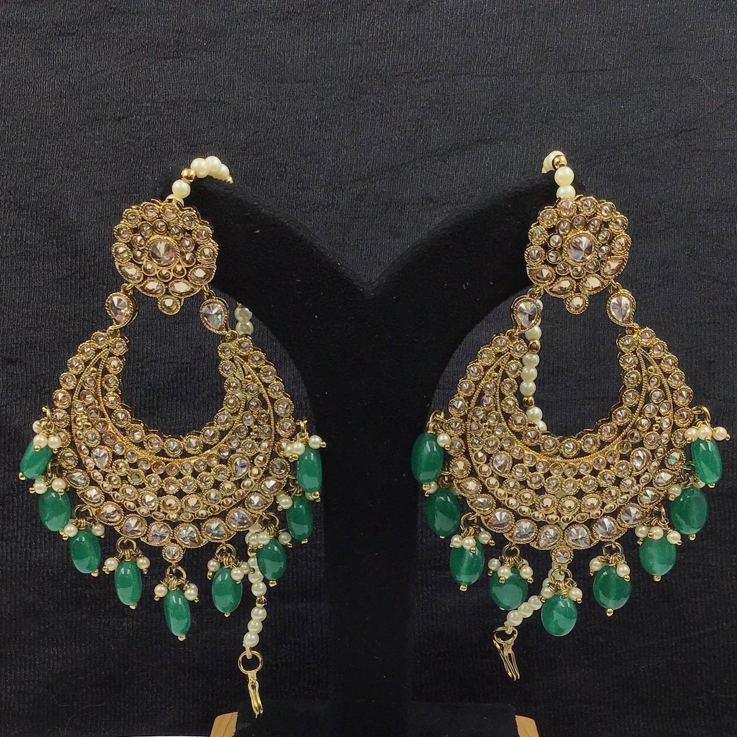 Chandbali Antique Earring 9227-100 - Dazzles Jewellery