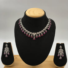 Round Neck Zircon/AD Necklace Set 8575-08 - Dazzles Jewellery