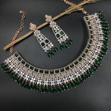 Orange Zircon/AD Necklace Set 11563-7675