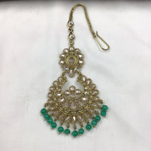 Green Maang Tikka 12224-8566 - Dazzles Jewellery